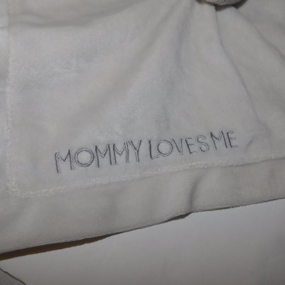 Carters Gray Giraffe MOMMY LOVES ME Security Blanket w Rattle Lovey Nunu - Picture 4 of 7